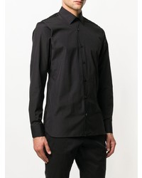 Chemise de ville noire Z Zegna