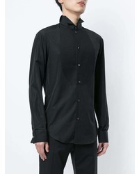 Chemise de ville noire Emporio Armani