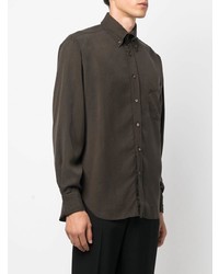 Chemise de ville vert foncé Tom Ford