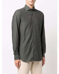 Chemise de ville vert foncé Barba