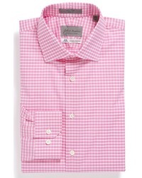 Chemise écossaise blanc et rose