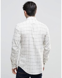 Chemise écossaise blanche Farah