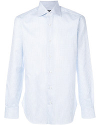 Chemise écossaise bleu clair Barba