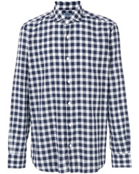 Chemise écossaise bleu clair Barba