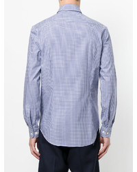 Chemise écossaise bleu clair Etro