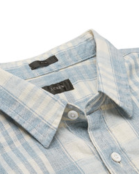 Chemise écossaise bleu clair J.Crew