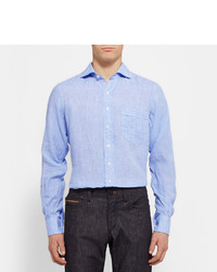 Chemise écossaise bleu clair Drakes