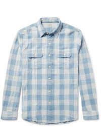 Chemise écossaise bleu clair Faherty