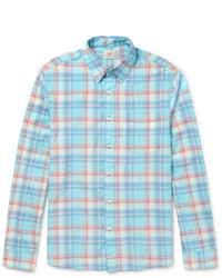 Chemise écossaise bleu clair Faherty