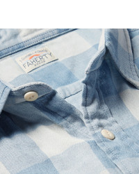 Chemise écossaise bleu clair Faherty