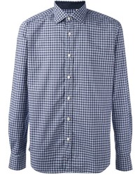 Chemise écossaise bleu clair Xacus