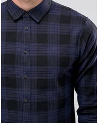 Chemise écossaise bleu marine Blend of America