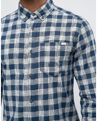 Chemise écossaise bleu marine Jack and Jones