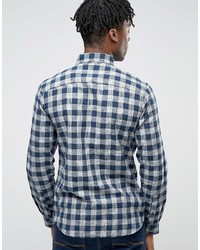 Chemise écossaise bleu marine Jack and Jones