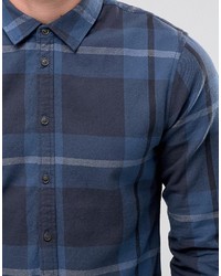 Chemise écossaise bleue Blend of America