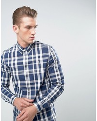 Chemise écossaise bleue Fred Perry