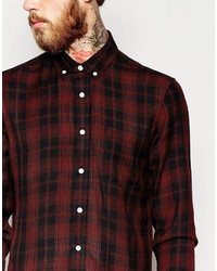 Chemise écossaise bordeaux Asos