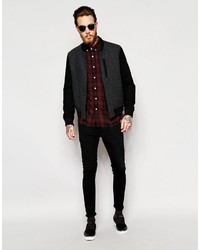 Chemise écossaise bordeaux Asos