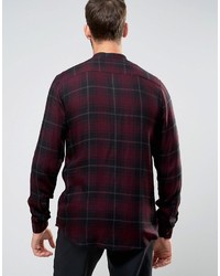 Chemise écossaise bordeaux Asos