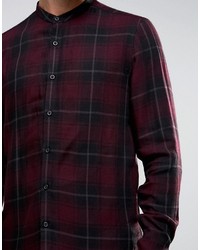 Chemise écossaise bordeaux Asos