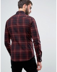 Chemise écossaise bordeaux Asos