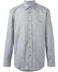 Chemise écossaise grise Brioni