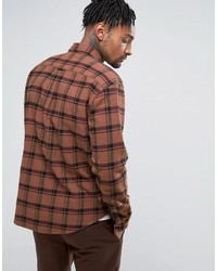 Chemise écossaise marron Asos