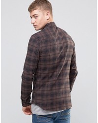 Chemise écossaise marron Asos