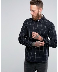 Chemise écossaise noire Edwin