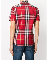 Chemise écossaise rouge Burberry