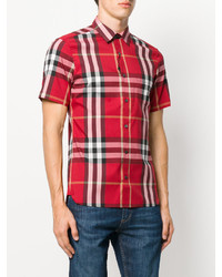 Chemise écossaise rouge Burberry