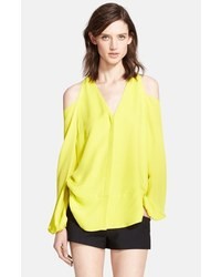 Chemise en chiffon jaune