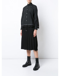 Chemise en dentelle noire Sacai