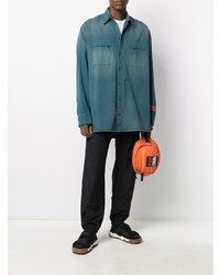 Chemise en jean bleu canard Heron Preston