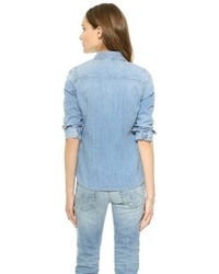 Chemise en jean bleu clair AG Jeans