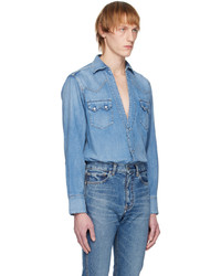 Chemise en jean bleu clair The Letters