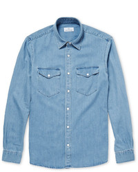 Chemise en jean bleu clair