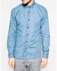 Chemise en jean bleu clair Selected