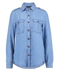 Chemise en jean bleu clair Dorothy Perkins