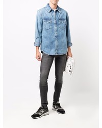 Chemise en jean bleu clair Calvin Klein Jeans
