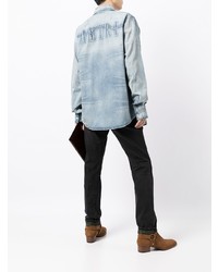 Chemise en jean bleu clair Amiri