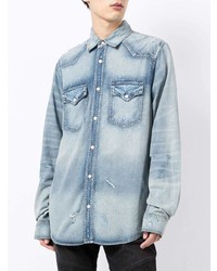 Chemise en jean bleu clair Amiri