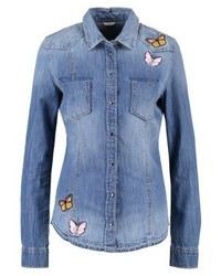 Chemise en jean bleu clair GUESS