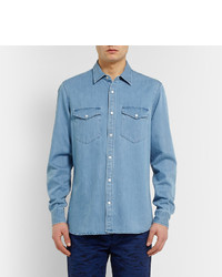 Chemise en jean bleu clair