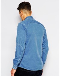 Chemise en jean bleu clair