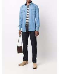 Chemise en jean bleu clair Tom Ford