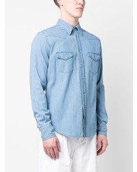 Chemise en jean bleu clair Drumohr