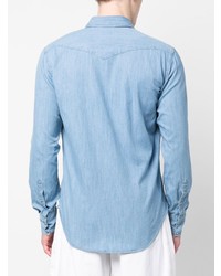 Chemise en jean bleu clair Drumohr