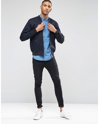 Chemise en jean bleu clair Pull&Bear