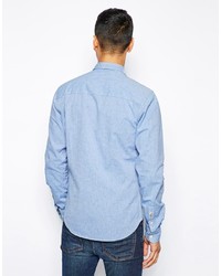 Chemise en jean bleu clair Solid